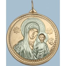 Золотая ладанка "Б.М.Казанская" шк-3556-2