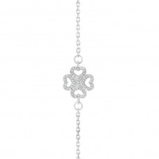 Серебряный браслет "Клевер" ЮМ-4415