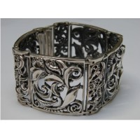 Срібний широкий браслет 3,5 см БР-5100225