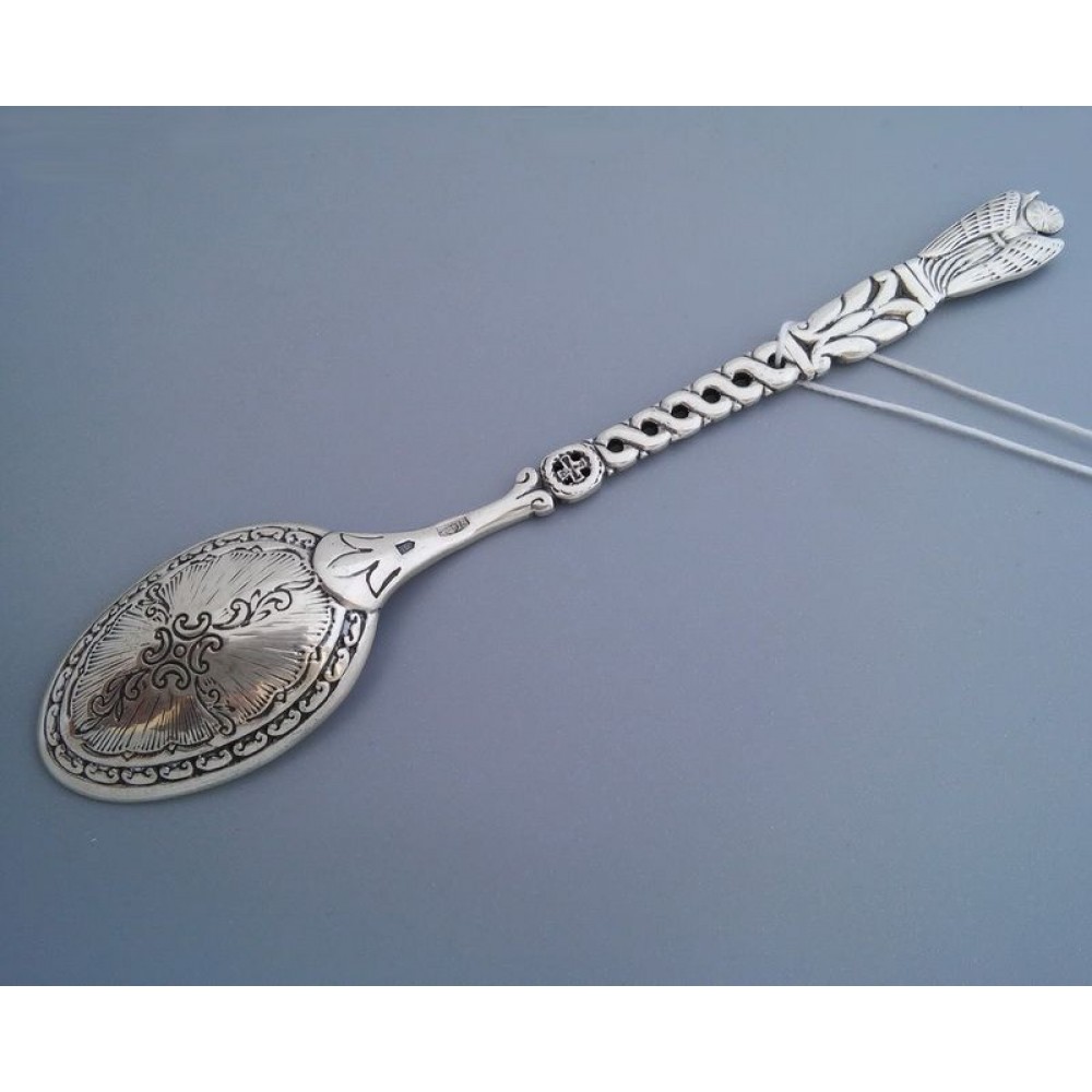 Серебряная ложка Ангел бр-79
