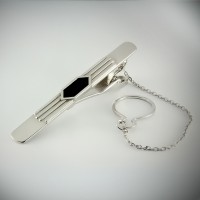Серебряный зажим для галстука ЮМ-8173