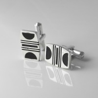 Серебряные запонки ЮМ-8243