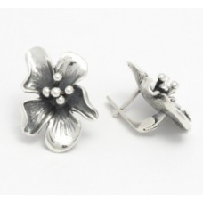 Серебряные серьги без вставок "Алнаир" бр-1100225