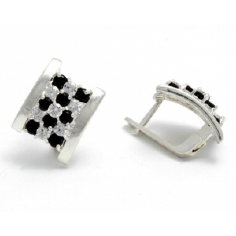 Срібні сережки Пирамідка бр-1110923