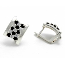 Срібні сережки Пирамідка бр-1110923