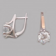 Срібні сережки з золотою накладкою бр-1112678