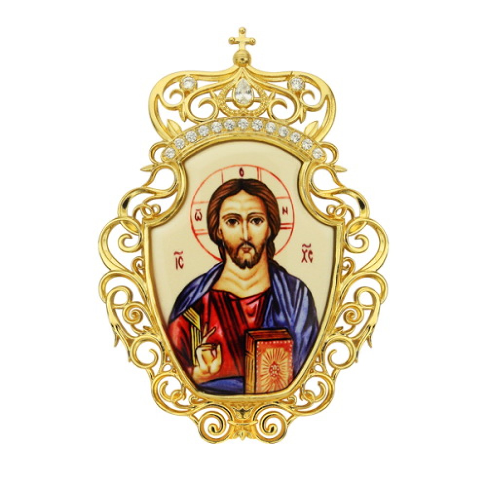 Накладка на митру латунная в позолоте аг-2.7.0598ЛП