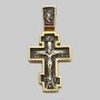 Серебряный крест с частичной позолотой Покрова ЛЗ-34026