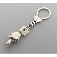 Брелок на ключи из серебра "Комбинация" БР-0072231