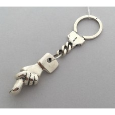 Брелок на ключи из серебра "Комбинация" БР-0072231