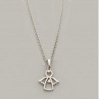 Срібне кольє в стилі мінімалізм Янгол ЛЗ-39230/5058