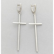 Серебряные серьги Кресты ЗЛ-2700151