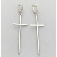 Срібні сережки «Хрести» ЗЛ-2700151