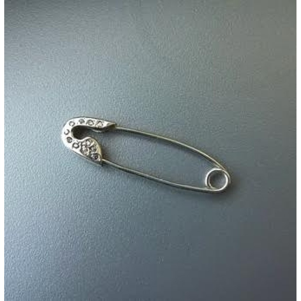 Срібна шпилька з камінчиком стб-01