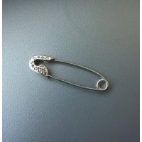 Срібна шпилька з камінчиком стб-01