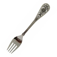 Серебряная вилка детская Полянка