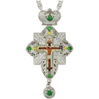 Крест наперсный латунный с украшениями 2.10.0160Л-21Л