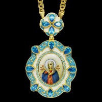 Панагия латунная в позолоте с цепью аг-2.7.0311ЛП-21ЛП