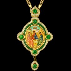 Панагия латунная икона Божья Матерь "Умиление" с цепью аг-2.7.0428ЛП-21ЛП