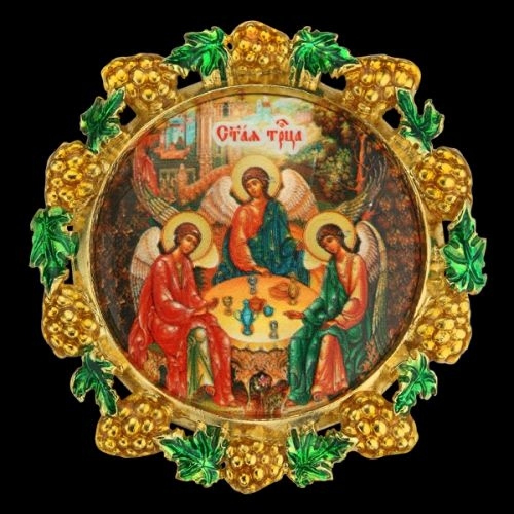 Накладка на митру латунная в позолоте с эмалью аг-2.7.0516ЛП