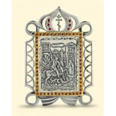 Серебряная икона "Святой великомученик Георгий Победоносец" АГ-2.76.0006