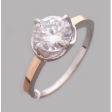 Серебряное кольцо с золотой накладкой бр-2113562