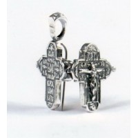 Срібний хрестик-мощевик ст-26