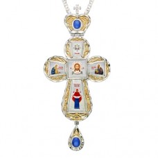 Крест наперсный серебряный с цепью 2.10.0021-21