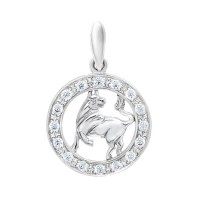 Серебряный подвес "Телец" ЮМ-3084-2