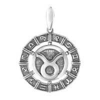 Серебряный подвес "Телец" ЮМ-3089-2