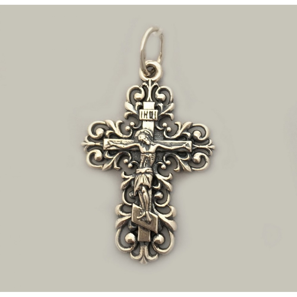 Срібний хрестик ажурний жіночій бр-0063831 бр-0063831
