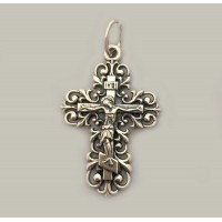 Серебряный крест ажурный женский бр-0063831