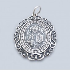 Срібна ладанка Спас Благославляющий бр-1109031