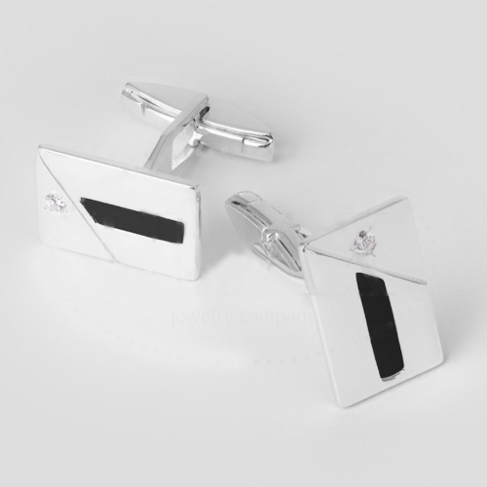 Срібний запонки ЮМ-8072