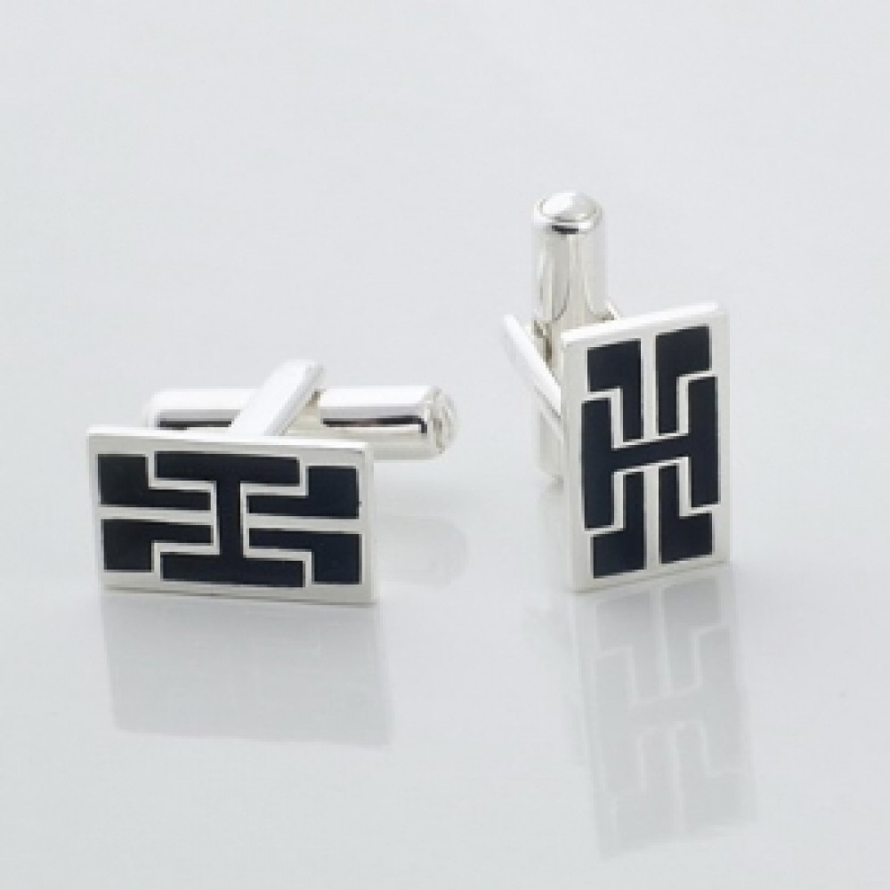 Серебряные запонки ЮМ-8241