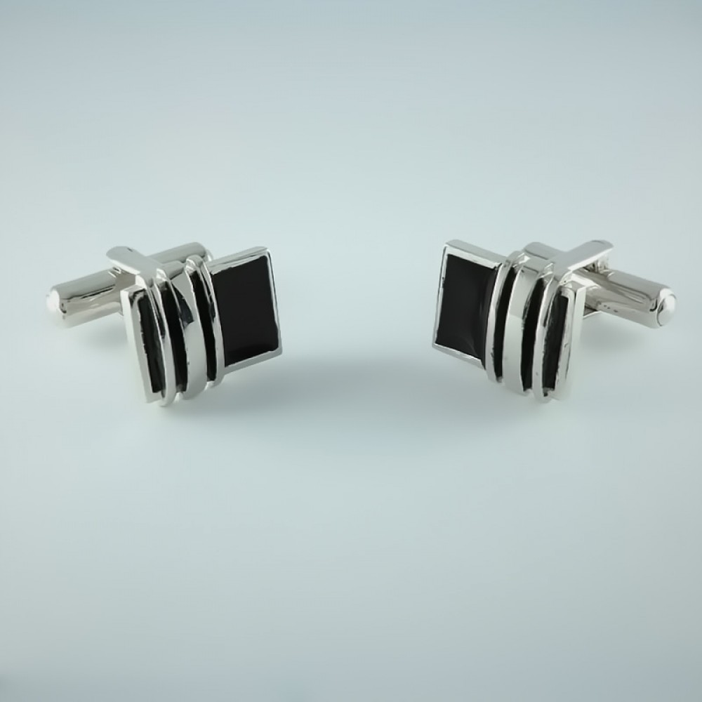 Серебряные запонки ЮМ-8248