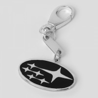 Серебряный брелок "Subaru" (Субару) 8301