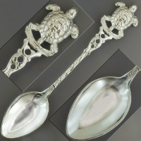 Серебряная ложка Черепашка стл-02