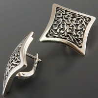 Срібні сережки Подушка ХЮ-082315