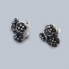 Срібні дитячі сережки з чорнінням бр-0036711