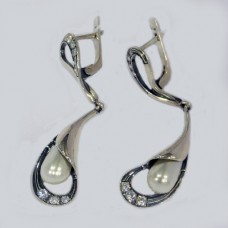 Серебряные серьги "Санторин" бр-1170086
