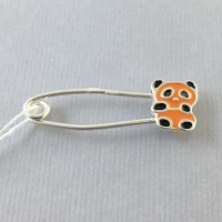 Серебряная детская булавка "Мишка" БР-6100065