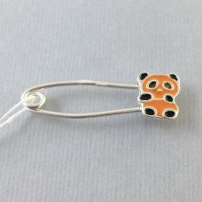 Серебряная детская булавка "Мишка" БР-6100065