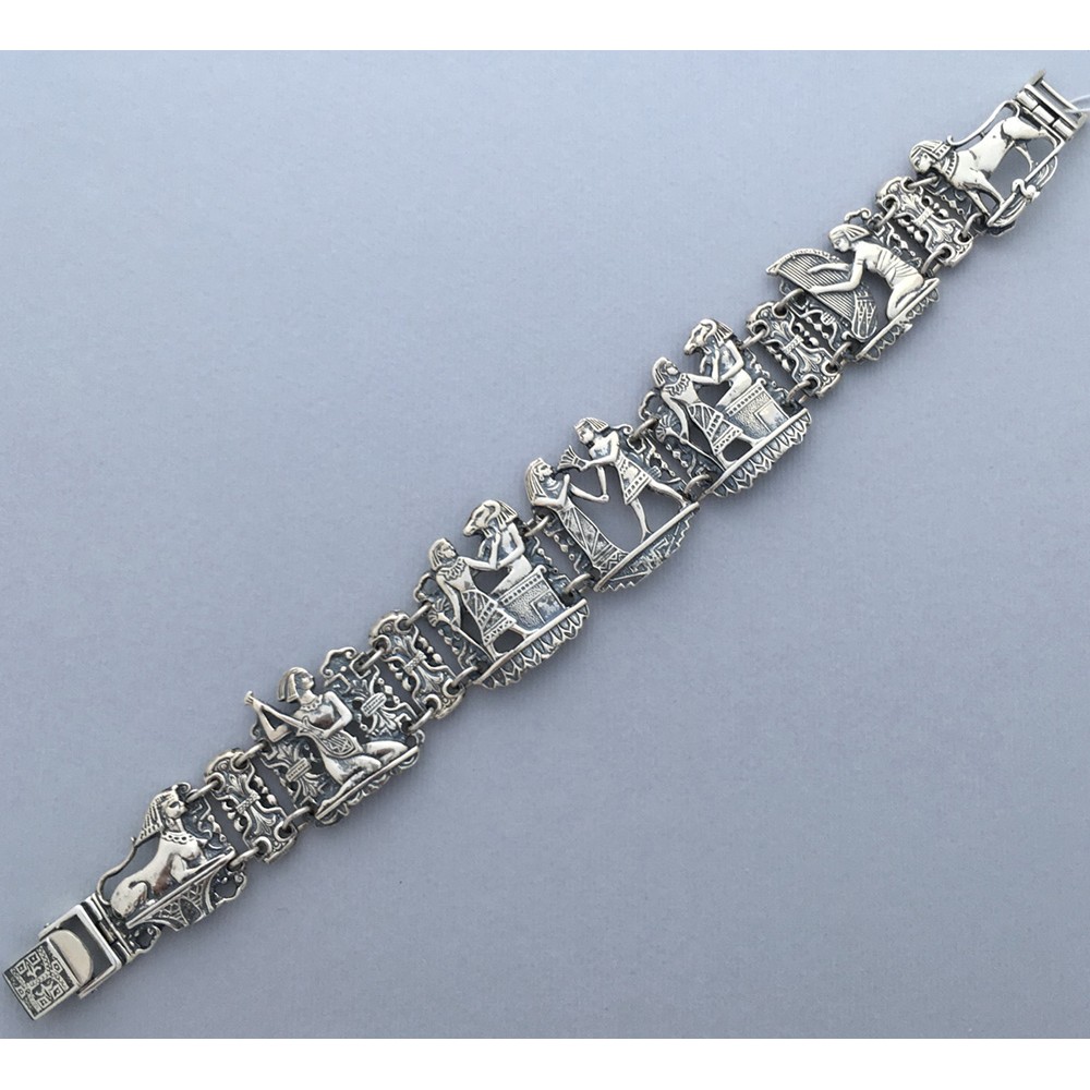 Срібний браслет у єгипетському стилі 925 проби 