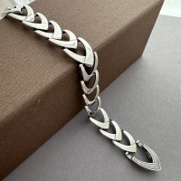 Серебряный стильный браслет без камней Лоза БР-0008451