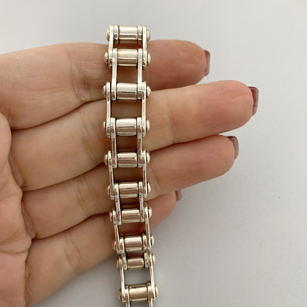 Срібний чоловічий браслет Байк БР-0065751