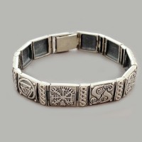 Срібний браслет-оберіг Руни 10 рун БР-5100818