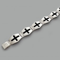 Браслет из серебра с эмалью и крестом Кельт БР-0082051