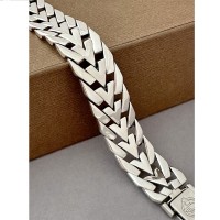 Срібний браслет чоловічий широкий Вовк БР-0082151