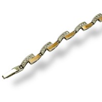 Срібний браслет із золотими накладками Елара БР-11041251